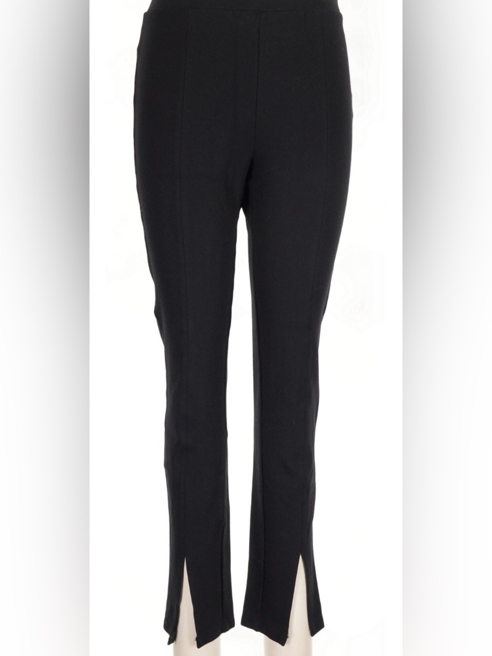 MANGO Black Split Hem Ankle Pants Medium Soft